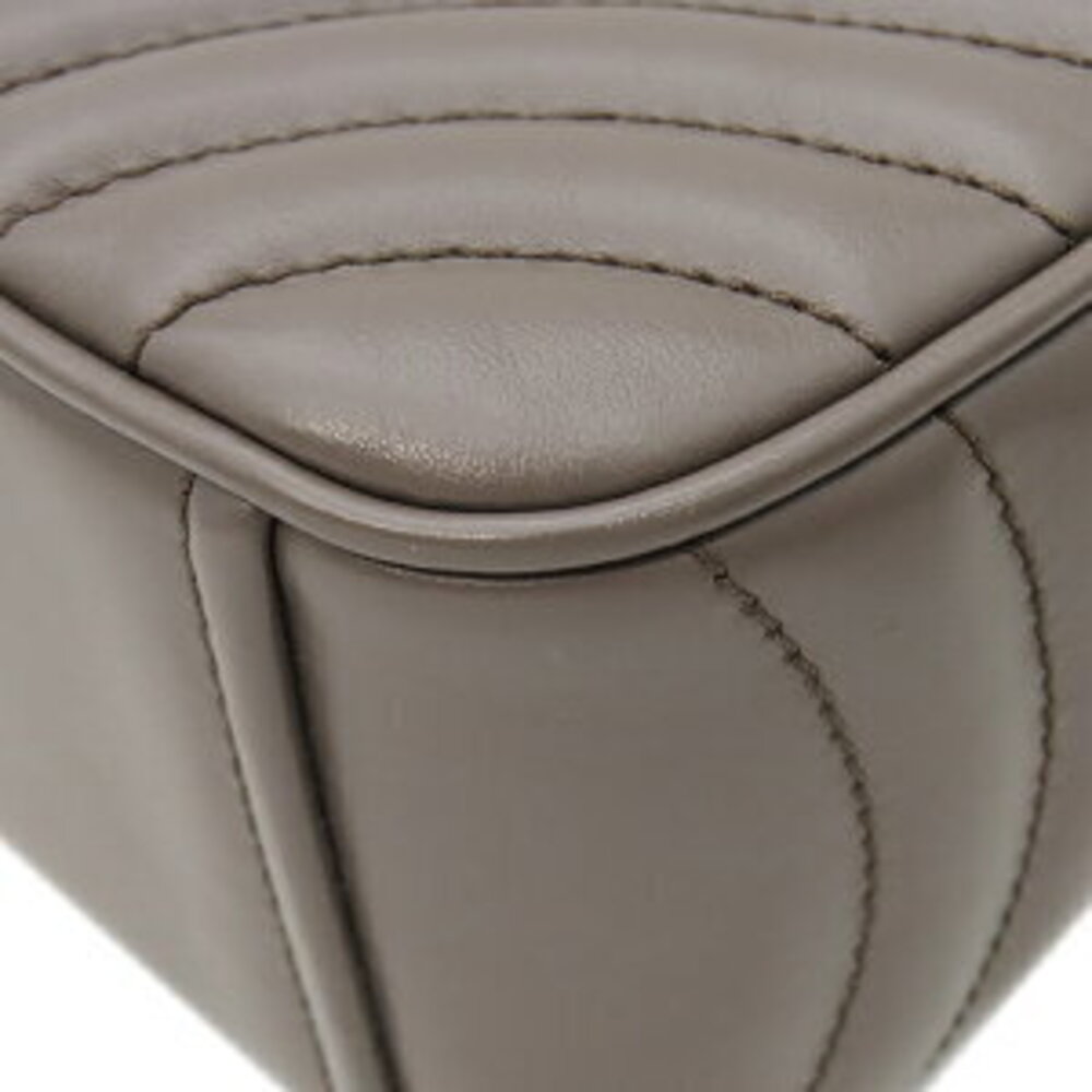 Prada Shoulder Bag Diagram Crossbody Leather Gray Chain Strap Greige Gray - Picture 4 of 6